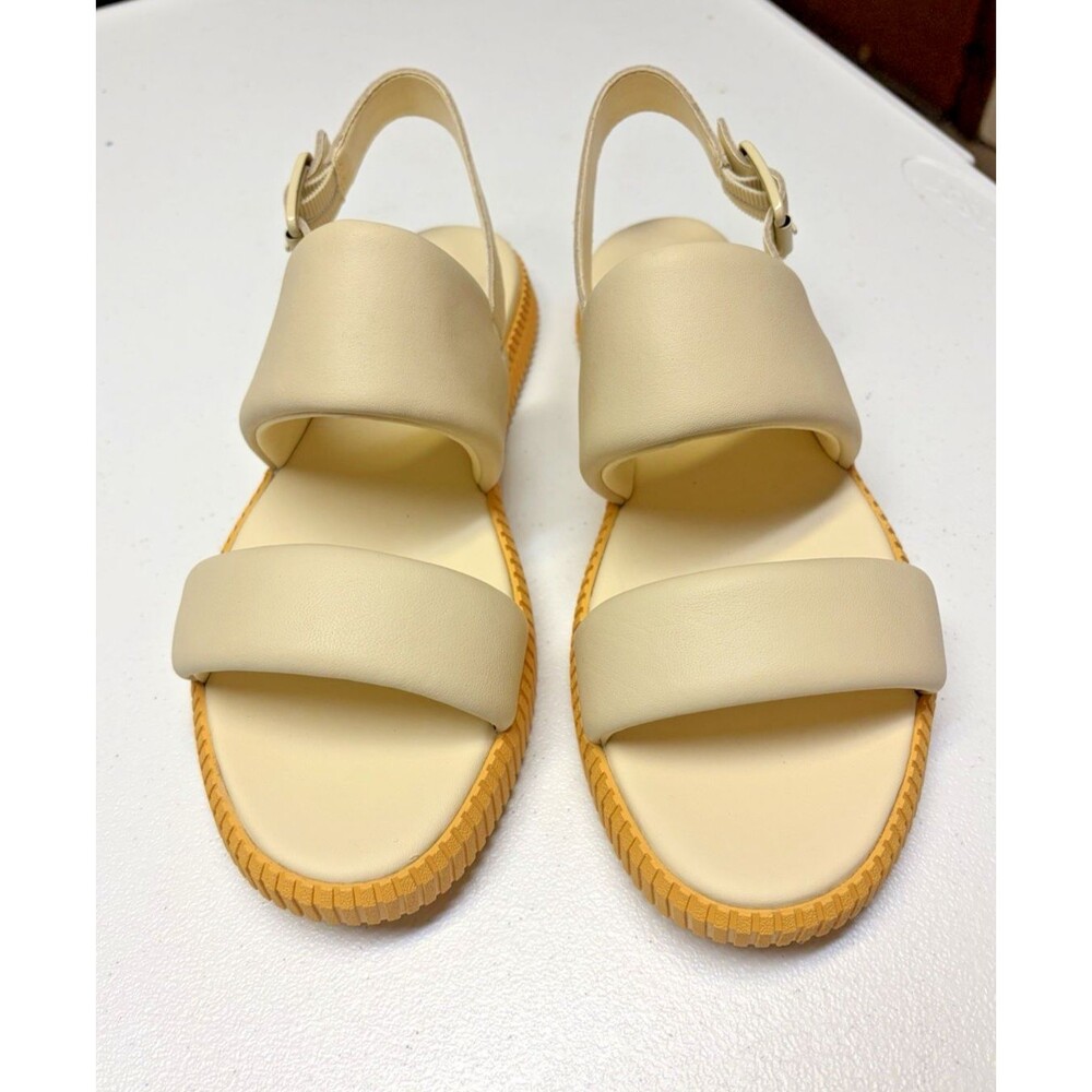 Sorel Ona Streetworks Go To Flat Sandal Honey White & Yellow Ray Size 8M New